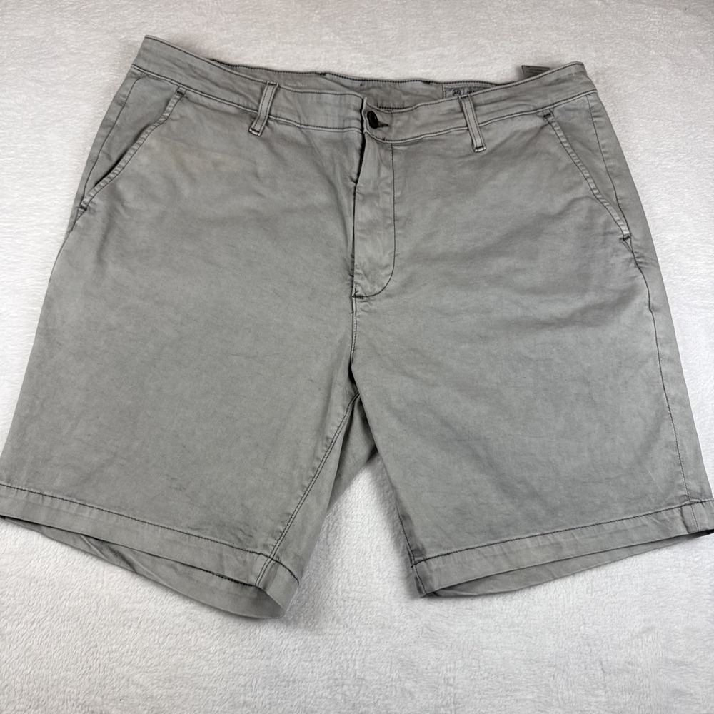 AG Adriano Goldschmied Wanderer Trouser Shorts Mens 40 Gray Chino Sateen
